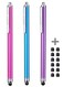 Stylus Pens for Touch Screens iPad iPhone Kindle Fire (Pink/Purple/Aqua Blue)