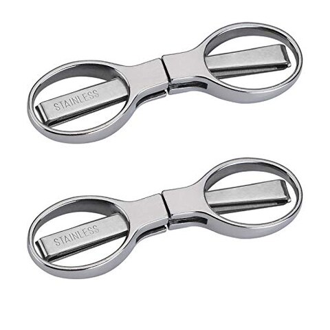 2Pcs Folding Scissors,Safe Portable Travel Scissors,Stainless Steel Telescopic Cutter Used for Home Office, Safety Portable Travel Trip Scissors,Christmas Best Gift