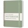 VALOME Journaling Notebooks, A5 Lined Spiral Notebook for Women &amp; Men, 146 Pages College Ruled Hardcover Note Book for Work, Note Taking, Journaling, School, Writing (Green)