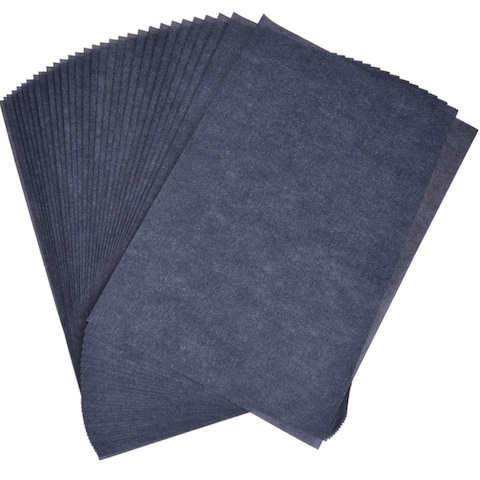 Outus 30 Pack Carbon Papers for Tracing, Graphite Carbon Copy Tracing Paper for Canvas Wood Paper (Black, 8.5 x 11 Inches)