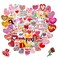 100PCS Valentine's Day Stickers, Non-Repeating Vinyl Waterproof Romantic Stickers for Laptops, Gifts, Water Bottles, Scooters, and Valentine's Day Wall, Window Decorations