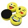 VIZ-PRO Magnetic Smiley Face Circular Whiteboard Eraser / 4 Pack of 2 Dry Erase Erasers