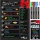 Magnetic Dry Erase Menu Board for Fridge Includes 4 Liquid Chalk Markers - Weekly Meal Planner Blackboard, Grocery List and Notepad for Kitchen Refrigerator - Chalkboard Magnet