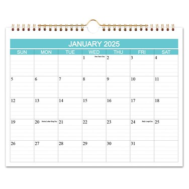 Calendar 2025-2026 - Wall Calendar Runs from Jan 2025 to Jun 2026-18 Monthly Calendar with Thick Paper for Planning and Organizing for Home or Office, Calender Planner, 8.5 x 11 In 2025 26 Calendars
