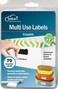 Jokari Label Once Erasable Multi-Use Labels Starter Kit with 70 labels, Eraser and Pen
