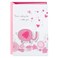 Hallmark Baby Shower Card for Girl (Pink Elephant) Welcome New Baby Girl, Congratulations