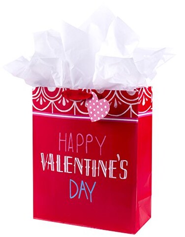 Hallmark 15" Extra Large Gift Bag with Tissue Paper (Happy Valentine's Day)