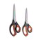 LIVINGO 2 Pack Premium Tailor Scissors Heavy Duty Multi-Purpose Titanium Coating Forged Stainless Steel Sewing Fabric Leather Dressmaking Comfort Grip Shears Professional Crafting (8.5 &amp; 9.5INCH)