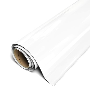 Siser EasyWeed Heat Transfer Vinyl 11.8" x 15ft Roll (White) - Compatible With Siser, Cricut, Silhouette and Other Professional/Craft Cutters - CPSIA Certified
