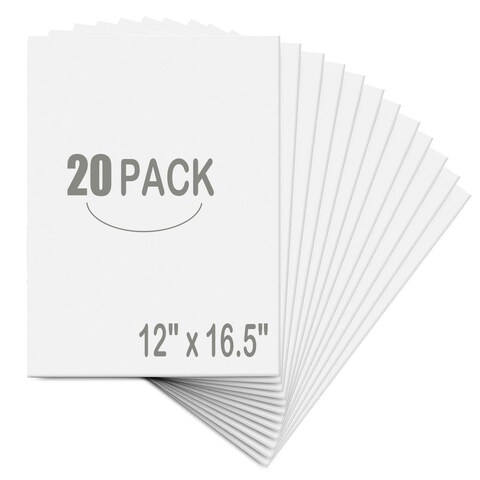 20 Pack White Foam Board 12&quot; x 16.5&quot;, 3/16&quot; Thickness Foam Core Baking Board for Projects, A3 Polystyrene Mat Board Poster Foam Board Sheets for Art Crafts, Presentation, Wedding, School Projects