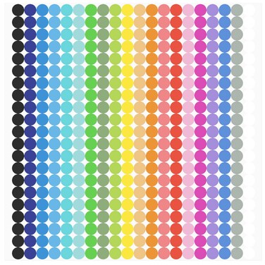 6720 PCS Small Dot Stickers Round Color Coding Labels Circle Dot Stickers Label Sticker in 20 Colors for Office,Classroom