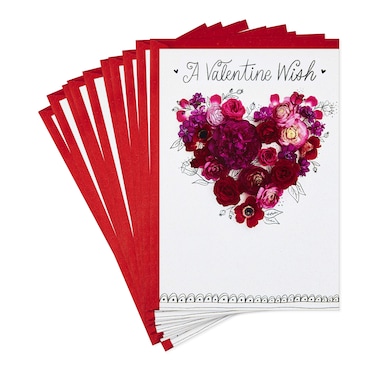 Hallmark Pack of Valentines Day Cards, Valentine Wish (10 Valentine's Day Cards with Envelopes)