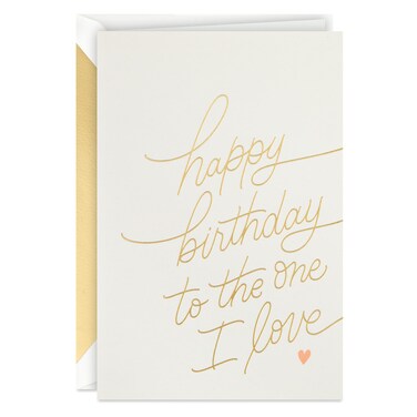 Hallmark Signature Birthday Card for Husband, Wife, Boyfriend, Girlfriend (One I Love)