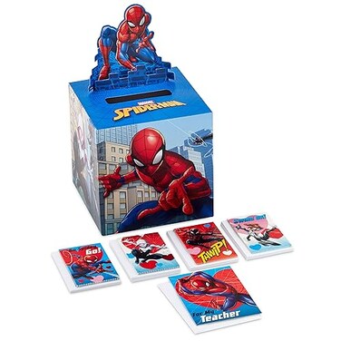 Hallmark Marvel Spider-Man Valentines Day Cards and Mailbox for Kids School Classroom Exchange (1 Box, 32 Valentine Cards, 1 Teacher Card)