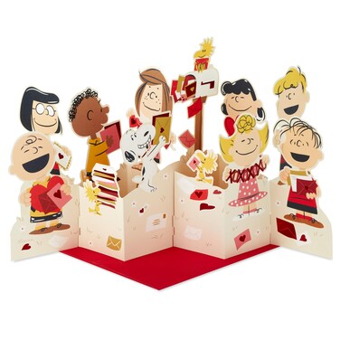 Hallmark Peanuts Jumbo Valentine's Day Pop Up Card (Snoopy at Mailbox) for Kids, Teachers, Coworkers
