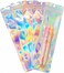100pcs Foil Pen Bags Holographic Beadable Pen Packaging Clear Bead Pen Packaging Bags for Small Business 2.4x9 inch Resealable Mylar Bags for Beaded Pens