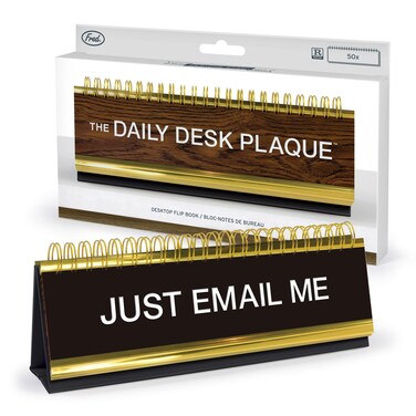 Genuine Fred Daily Desk Plaque Desktop Flip Book, assorted