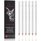 GETHPEN Professional White Charcoal Pencils Set - 6 Pieces Sketch Highlight White Pencils for Drawing, Sketching, Shading, Blending, White Chalk Pencils for Beginners &amp; Artists