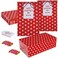 AISunGoo 30 Pcs Valentines Day Gift Bags with Cards for Kids Classroom Parties, Paper Treat Bags for Valentines Party Favors