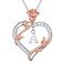 Iefil Valentines Day Gifts - Gifts for Her, Anniversary Women Gifts, Birthday Gifts for Women, Gifts for Wife Girlfriend Mom   Rose Heart Initial A Necklaces for Women