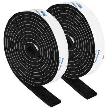 Felt Strips with Adhesive Backing, Felt Tape with Adhesive Backing, Felt Furniture Strips 2 Pack Roll 1/2x 60 Inches Black, Felt Strips for Furniture