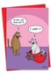 NobleWorks, Funny Card for Valentine's Day - Animal Love, Cute Valentines Card with Envelope - Cat In Candy C3171VDG