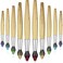 Outus 10 Pieces Paintbrush Pens for Art Teacher Gifts, Bamboo Brush Shape Ballpoint Pen Retractable Ink Pens Novelty Pens Appreciation Gifts for Art Teacher Christmas Birthday Party Favors