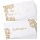 Outus 50 Pieces Blank Gift Certificates for Business Vouchers Coupon Card for Valentine's Day Spa Salon Restaurants Custom Client Vouchers for Birthday, Work Gift Card, 3.5 x 7 Inch(White)
