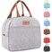 Lunch Bag for Women &amp; Men Adult Insulated Lunch Box, Small Leakproof Cooler Food Lunch Containers Reusable High Capacity Lunch Tote Bags for Work, Travel, Outdoor (Grey)