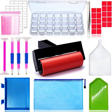 Hulameda 56ps- 5D Diamond Painting Accessories &amp; Tools Kits for Kids or Adults to Make Diamond Painting Art