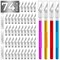JTIEO 74 Pack Hobby Knife Exacto Knife with 4 Upgrade Sharp Hobby Knives and 70 Spare Craft Knife Blades for Art, Scrapbooking,Stencil