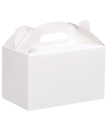 Moretoes 48 Pack White Party Favor Treat Boxes, 6x3.5x3.5 Inches Candy Gift Boxes, Party Favor Boxes,Valentine's Day Gift Boxes With Handles, Paper Gift Boxes for Birthday Wedding