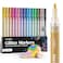 16 Colors Acrylic Glitter Markers Pen, Glitter Paint Pens, 0.7mm Fine Point Tip Metallic Shimmer Marker, Kids Adults DIY Crafts Making, Greeting Birthday Cards Present, Drawing, Scrapbooking Supplies