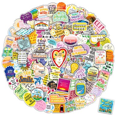 300PCS Motivational Sticker, Inspirational Words Stickers for Teens Adults Students Teacher Employees Vinyl Encouraging Positive Affirmation Stickers for Water Bottles Laptop Decals Scrapbook Journal