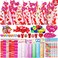 Valentines Day Gifts for Kids Classroom, 28 Packs Valentines Day Stationery Set with Pencils, Erasers, Rulers, Sharpeners, Cards for Kids Valentines Day Classroom Exchange, Valentine Party Favors