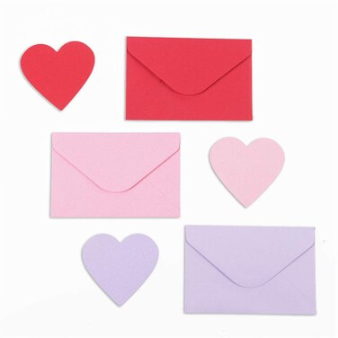 48-Pack Blank Heart Shaped Cutout DIY Greeting Cards for Valentine's Day and Anniversary, Envelopes Included, 3 Colors, 4 x 6 Inches