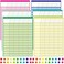 Youngever 6 Pack Multi-Color Laminated Dry Erase Incentive Chart with 120 Reward Star Stickers for Chore Responsibility, School Attendance, Homework Progress Tracking Chart (17 Inch x 22 Inch)