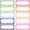 50 Pieces Magnetic Name Tags Dry Erase Labels White Board Nameplates Sticker for School Office Home, 3 x 1.2 Inch, 10 Colors (Cute)