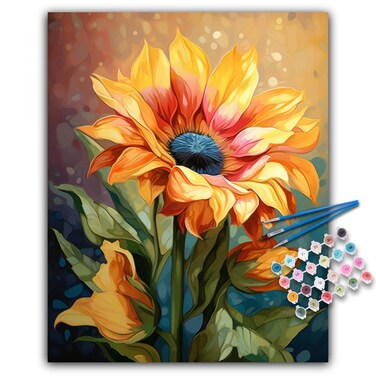 Offito Paint by Numbers Kit for Adults Beginners, Sunflower Acrylic Adult Paint by Number Kits on Canvas, Sunflower Digital Oil Number Painting Kits for Home Decor Gift 16"x20