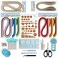 JUYA Paper Quilling Kit with Blue Tools 960 Strips Board Mould Crimper Coach Comb (Paper Width 3mm with Glue)