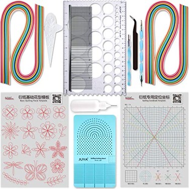 JUYA Quilling Paper and Tools Classic Set QK10 (Blue, No Glue)