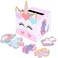 Valentine Boxes for Kids - Unicorn Valentines Day Cards for School Classroom Boys Girls Gifts Exchange &amp; Greeting, Kids Valentines Gift for Party Favor Sets (1 Mailbox/32 Unicorn Cards/1 Teacher Card)