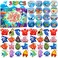 32 PCS Valentines Day Gifts for Kids,Valentines Cards for Kids Classroom with Sea Animal Pop Fidget Toys,Valentines Exchange Gifts for Kids Classroom,Valentines Party Favors for Boys Girls