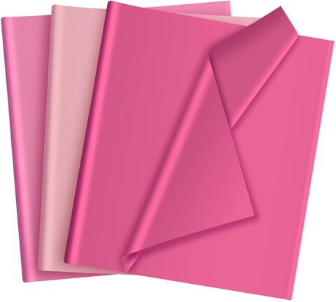 30 Sheets Pink Tissue Paper for Packaging Gift Bags Decoration, Gift Wrap Tissue Paper Bulk Sheets for Weddings Birthday DIY Project Valentine&#39;s Day Gift Wrapping Crafts Decor