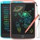 TECJOE 2 Pack LCD Writing Tablet with Fridge Magnets, Doodle Board for Kids Drawing Kitchen Memo, Christmas Stocking Stuffers Birthday Gifts Toys for Boys Girls 8.5 Inch(Blue+Pink)