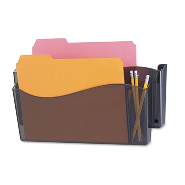 Universal 08141 Unbreakable 4-in-1 Wall File, Two Pocket, Plastic, Smoke