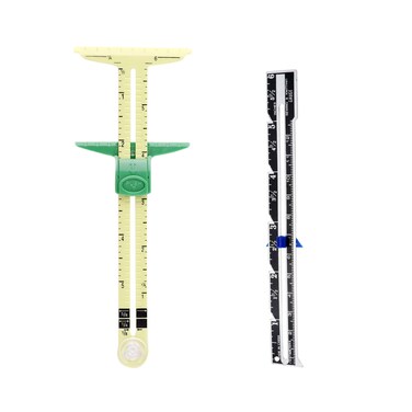 Sewing Gauge Measuring Tool Set 5-in-1 T-Shaped Sliding Gauge Ruler Fabric Quilting Ruler