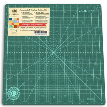Calibre Art Rotating Self Healing Cutting Mat 14x14 (13" Grid), Perfect for Quilting &amp; Art Projects