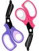 MEUUT 2 Pack Medical Scissors Trauma Shears -8 inch Patented Bandage Scissors Heavy Duty Surgical Grade EMT Scissors for EMT Workers Doctors Nurses Pink+purple