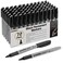 Ezzgol Permanent Markers Bulk, 72 Pack Black Permanent Marker Set, Fine Tip, Waterproof Markers, Premium Smear Proof Pens, Waterproof, Quick Drying, Office Supplies for School, Office, Home